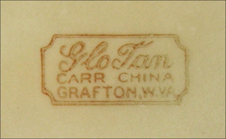 Early Glo-Tan Backstamp