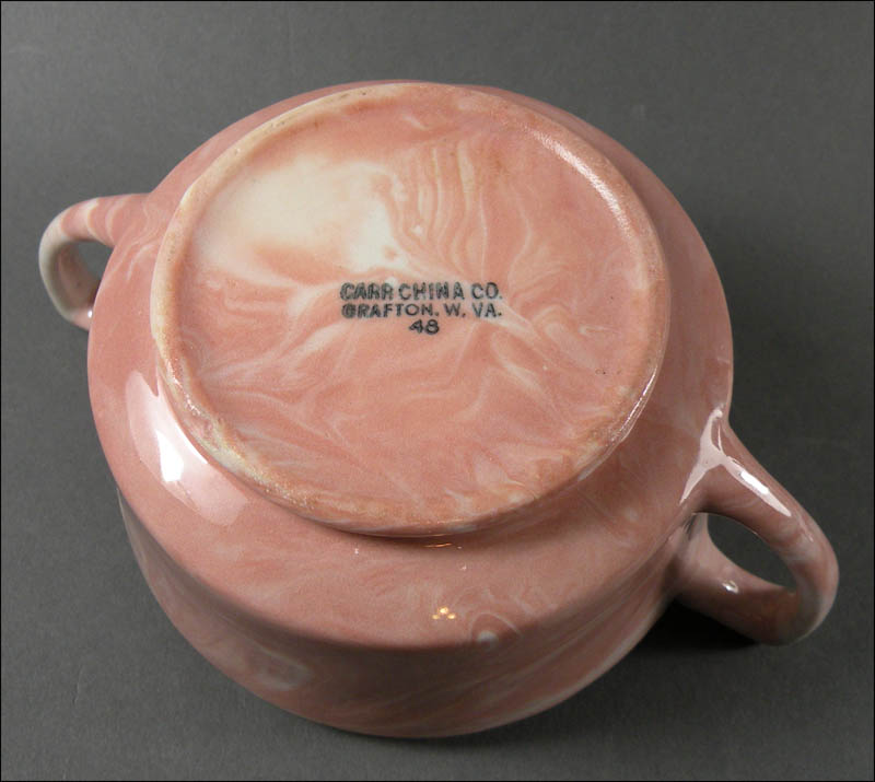 Carr Marbled Sugar Bowl