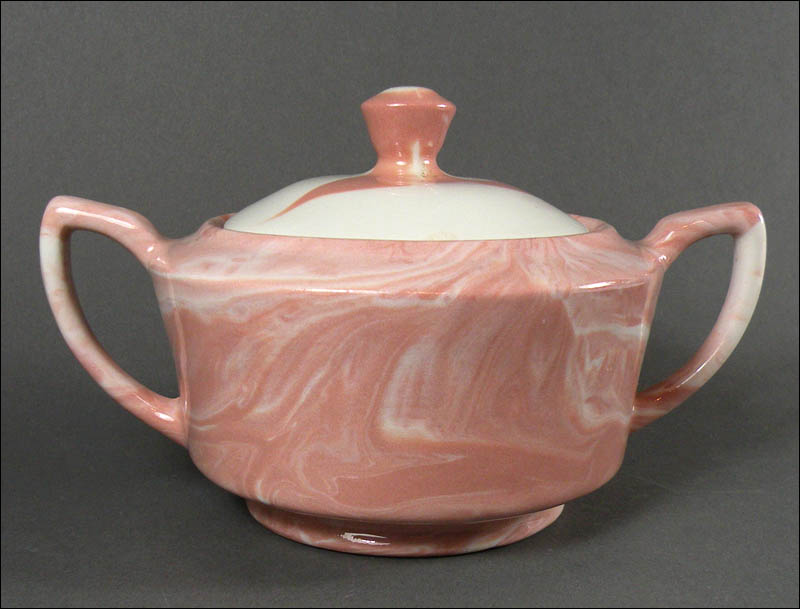 Carr Marbled Sugar Bowl