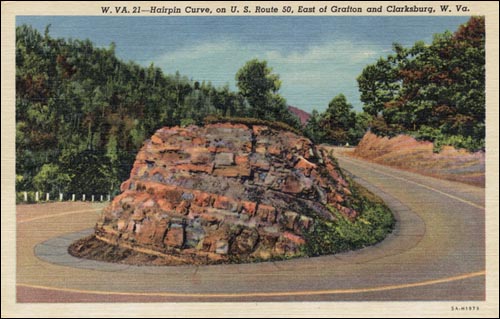 Hairpin turn, Grafton, WV