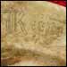Keene topmark on unfired piece.