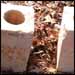 Firebricks with cylindrical holes from top to bottom.