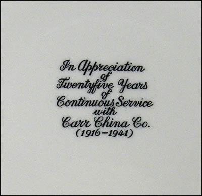 Service Appreciation Plate